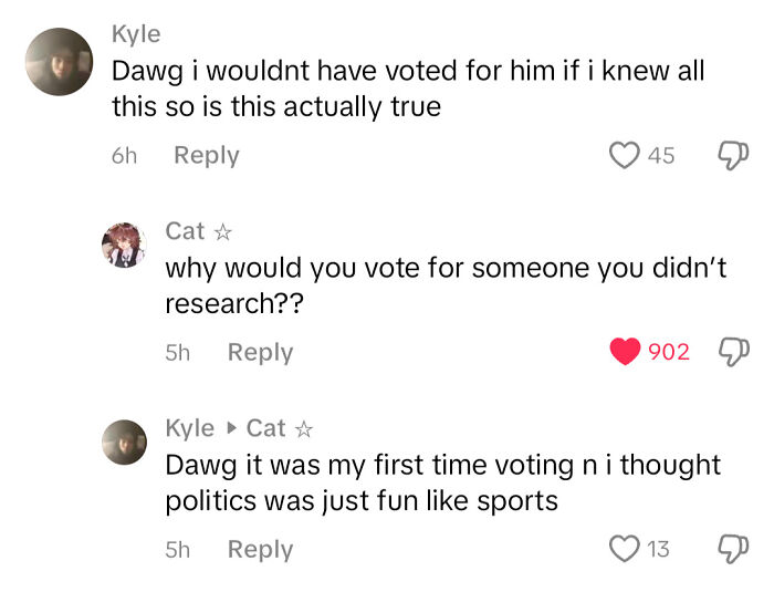 Screenshot of a social media conversation showing people facing consequences after poor decisions.