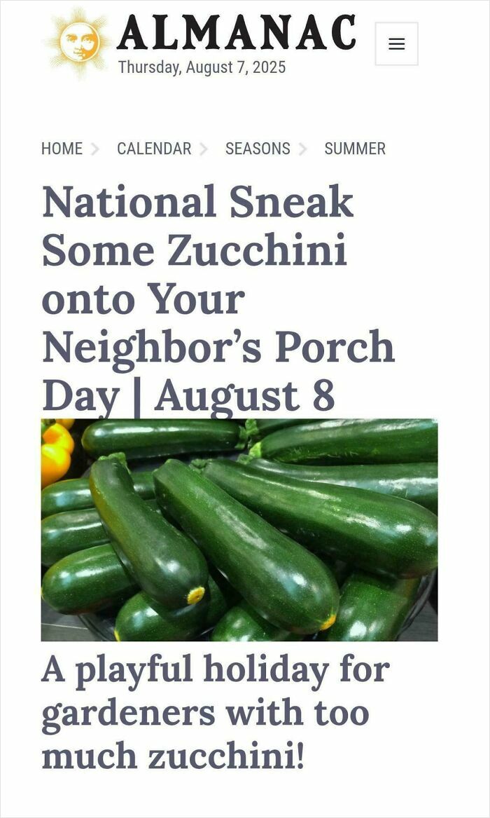 Photo of zucchinis stacked together, illustrating one of the most nonsensical things that actually exist.