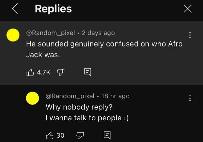Screenshot of user comments showing funny and engaging replies better than the original post in an online discussion thread.