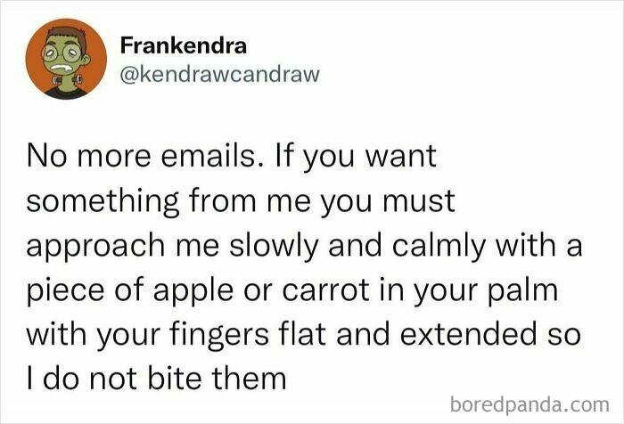 Funny social media post hilariously speaking the truth about communication rules, featured in viral internet content.