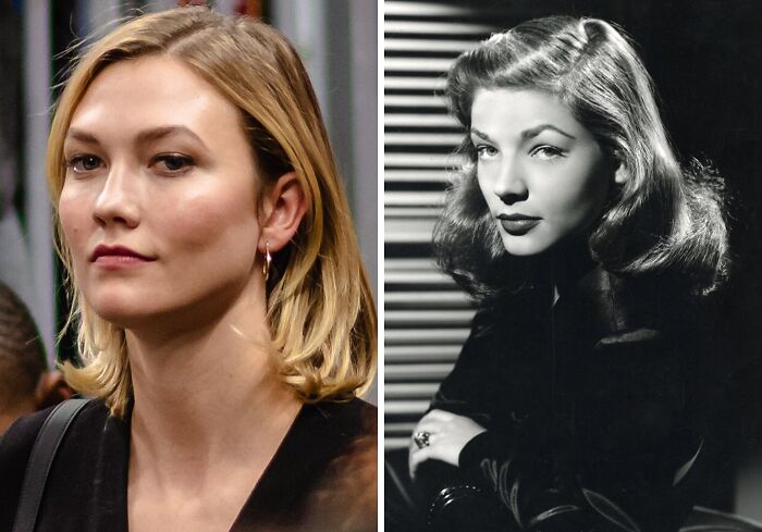 Side-by-side photos of two women highlighting celebrities who could easily play their own historical counterparts.