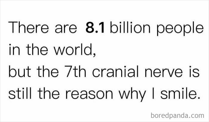 Text meme about the 7th cranial nerve humor, capturing struggles of working in medicine.