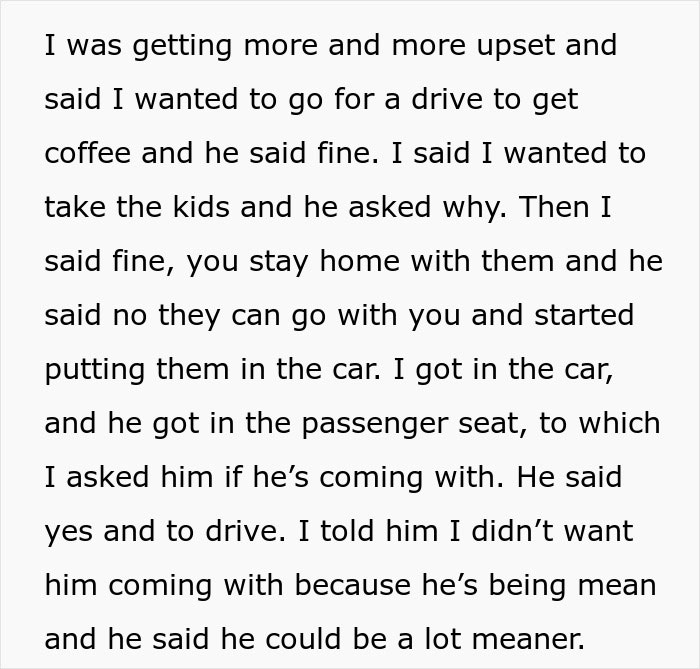 Couple having a tense conversation in the car, illustrating a woman giving her husband another chance and learning a hard lesson.