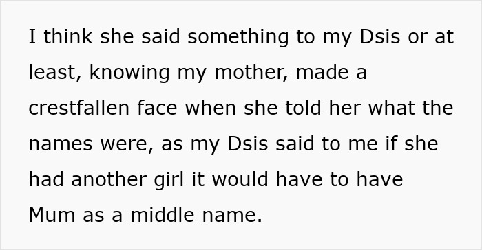 Text excerpt discussing a child, pregnant mother, and naming choices influenced by family dynamics. Text excerpt discussing a child, pregnant mother, and naming choices influenced by family dynamics.