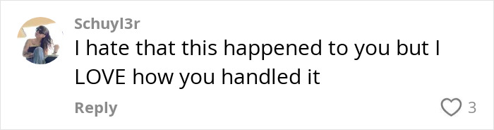 User comment saying they hate what happened but love how it was handled in a discussion about racial confrontation at a library.