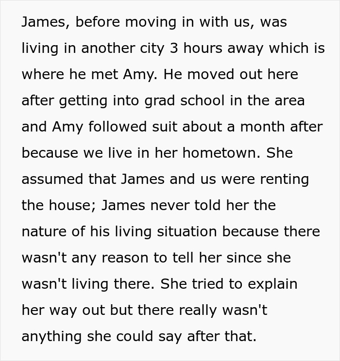 Text excerpt about a woman accusing homeowners of ruining her party because they didn&rsquo;t leave their home.