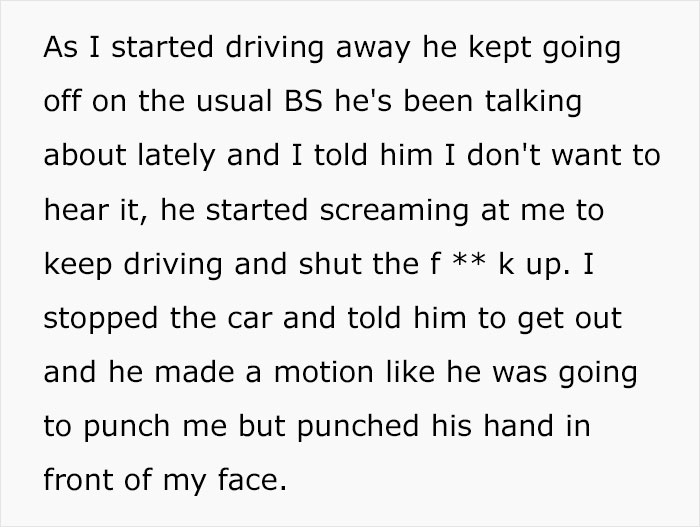 Text excerpt showing a tense confrontation between a woman and her husband, illustrating a hard lesson learned the hard way.