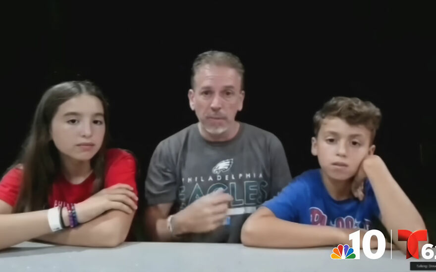 Family discussing the woman mistaken for Phillies Karen after home run ball meltdown in a video interview.