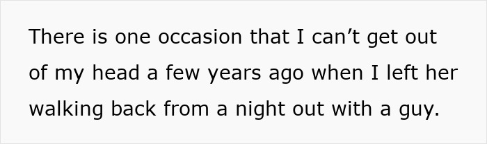 Text on white background about a woman&rsquo;s hidden affairs affecting trust with her best friend after years.