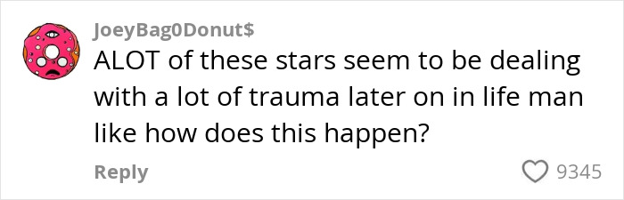 Comment on social media post questioning how former Nickelodeon child stars end up homeless, reflecting on trauma and life challenges. Comment on social media post questioning how former Nickelodeon child stars end up homeless, reflecting on trauma and life challenges.