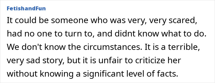 Text from FetishandFun reflecting on emotions and circumstances after Kentucky cheerleader baby found in closet. Text from FetishandFun reflecting on emotions and circumstances after Kentucky cheerleader baby found in closet.
