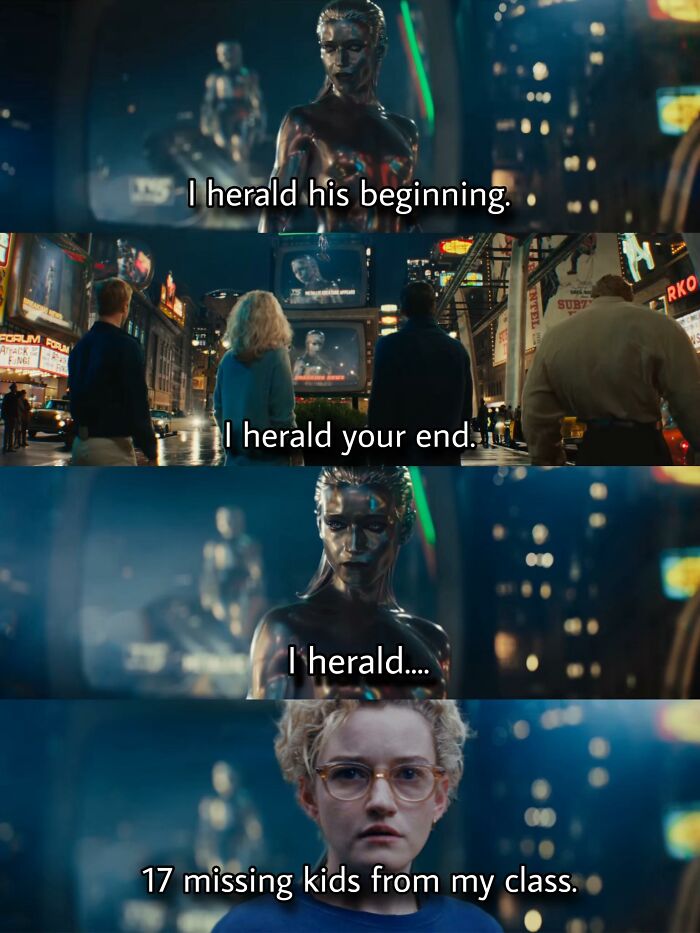 Scene from Marvel meme with characters and humorous captions referencing missing kids, highlighting hilarious Marvel memes.