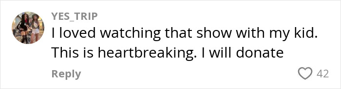 Comment expressing heartbreak and intent to donate after seeing a former Nickelodeon child star living homeless at 36. Comment expressing heartbreak and intent to donate after seeing a former Nickelodeon child star living homeless at 36.