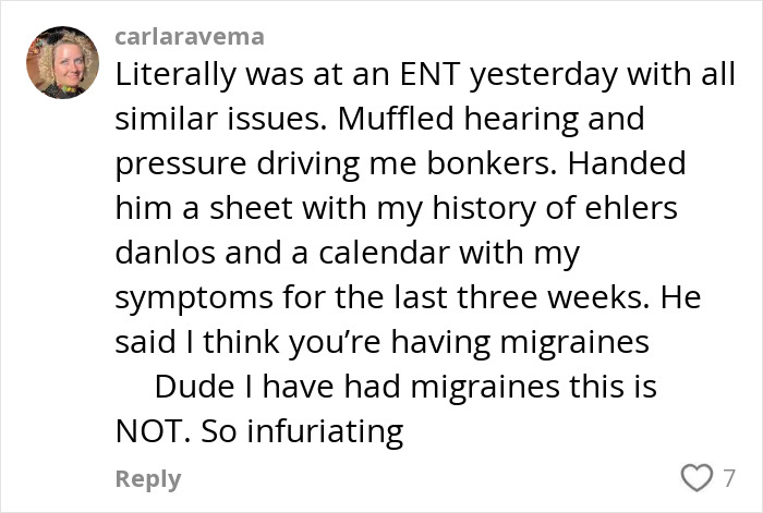 Social media comment describing frustration with doctors after woman solves friend’s medical mystery quickly. Social media comment describing frustration with doctors after woman solves friend’s medical mystery quickly.
