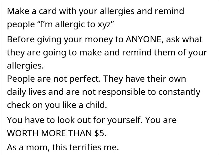 Alt text: Advice on handling allergies when visiting friends to prevent allergic reactions and ensure safety during meals. Alt text: Advice on handling allergies when visiting friends to prevent allergic reactions and ensure safety during meals.
