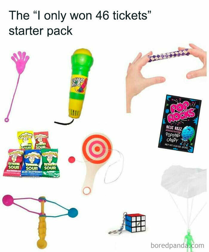 90s millennial nostalgia starter pack featuring toys, candy, and games that bring back childhood memories.