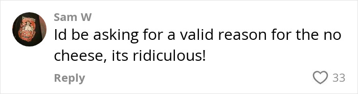 Comment from user Sam W expressing frustration over a teacher banning a common snack, calling the rule ridiculous.