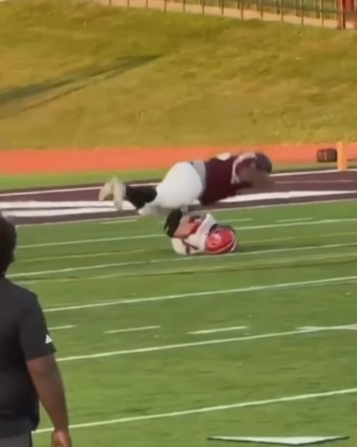 Teen Footballer's Spine Fractured After Devastating Body Splash Caught On Video