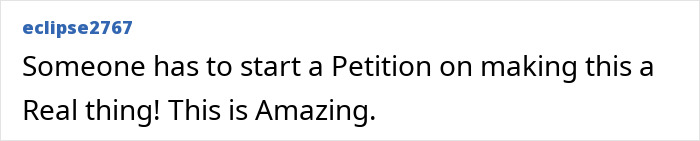 Text comment about starting a petition for a Harry Potter and the Cursed Child fan-made trailer to become a full movie with original cast.