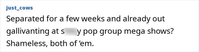 Comment about Coldplay KissCam saga showing a humorous take on the HR exec&rsquo;s husband attending concert with a date.