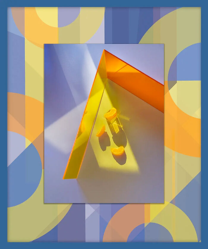 Mandarins Bathed In Periwinkle Violet From The Series 'Tangled In Blue' © Jp Terlizzi