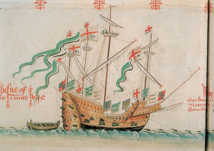 Illustration of an old wooden ship with flags and sails, representing famous fraud cases from history.
