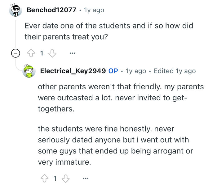 Reddit Q&A where a person studied in a prestigious private school discusses dating experiences and social challenges.