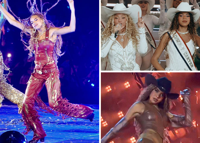 Collage of celebrities performing and posing at events, highlighting moments linked to awful parenting controversies.