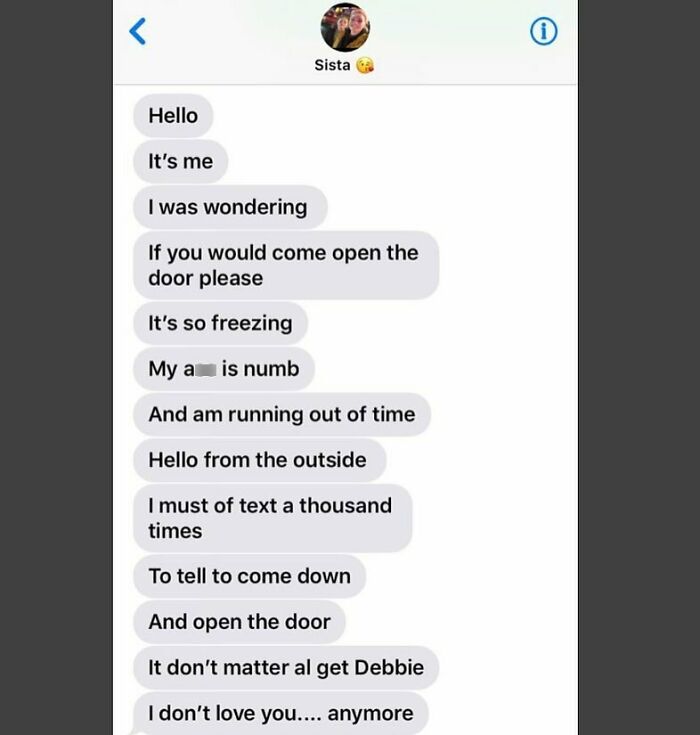 Text conversation with humorous and relatable messages, showcasing funny texts that might make you laugh in everyday chats.