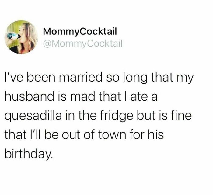 Parenting meme about marriage and food from funny parents perfect for the back-to-school season humor.