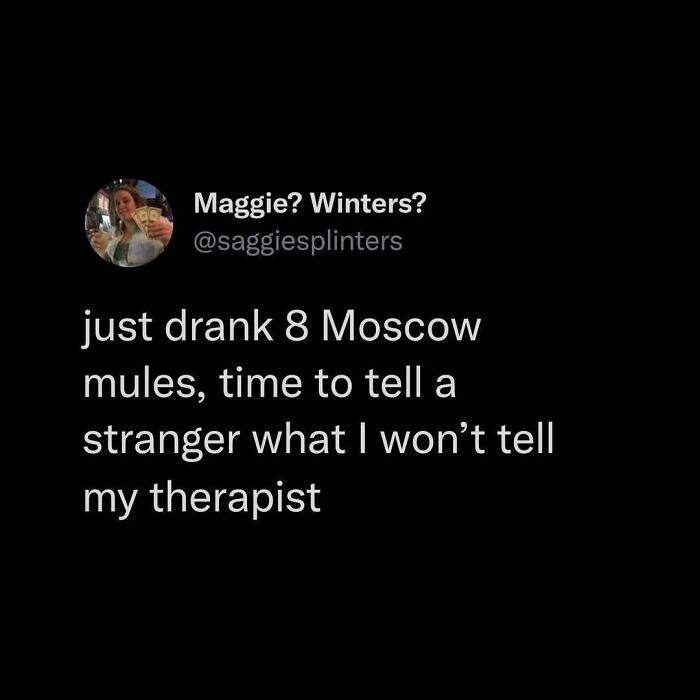 Social media post humorously revealing truths after drinking, capturing hilariously relatable posts about human fatigue.