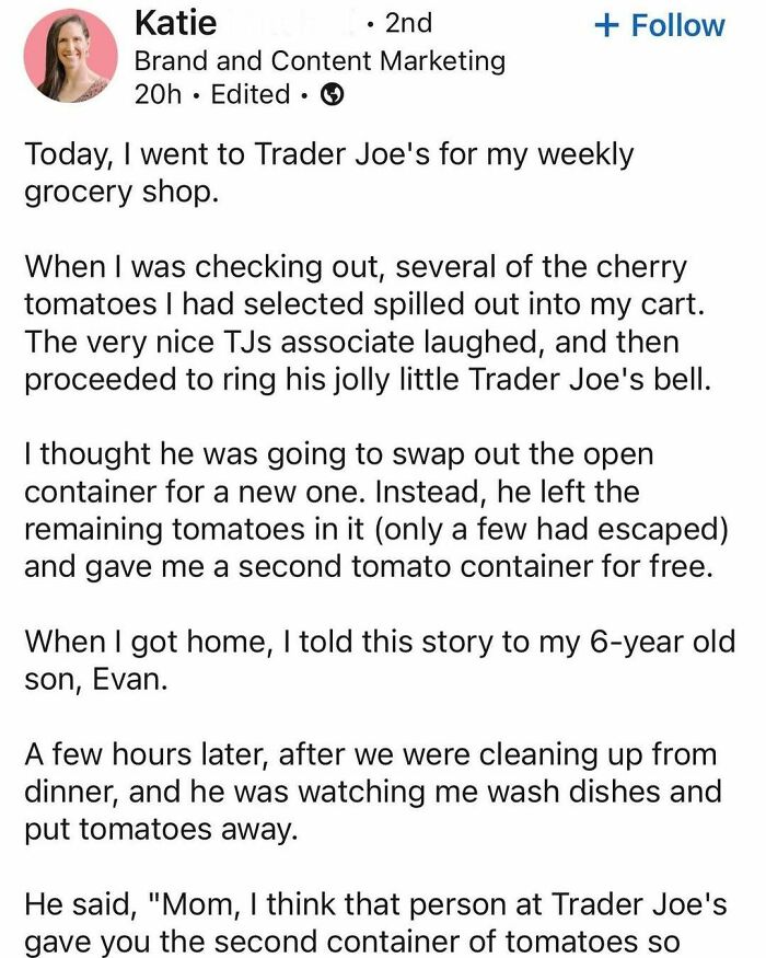 Woman sharing a story about kindness, highlighting hustle culture impact on life balance and real-life moments.