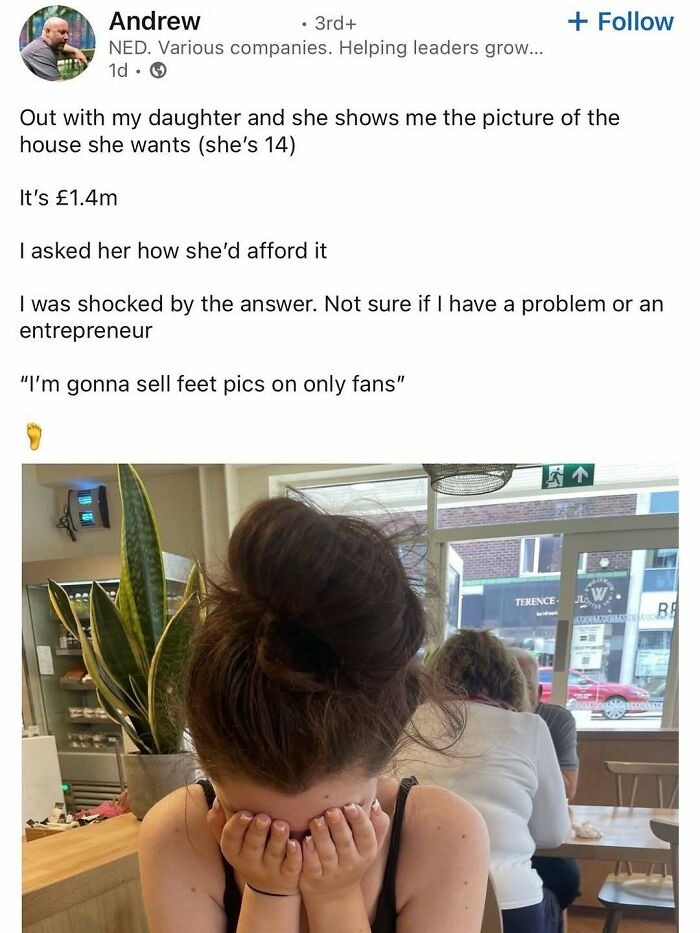 Teen girl with hair in a bun covering face, illustrating people consumed by hustle culture losing touch with real life.