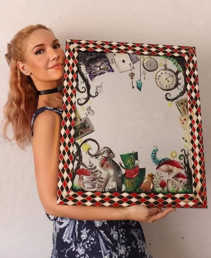 I Paint On Mirrors And Transform Them Into Fairytale Artworks