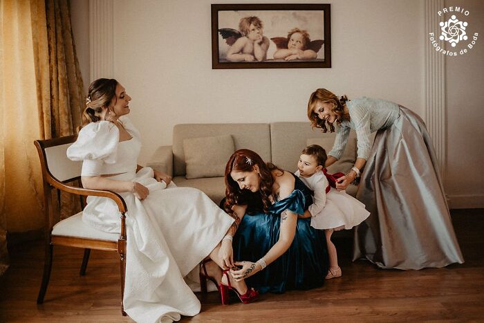 Bridesmaids, Heels, And A Toddler With Plans Of Her Own