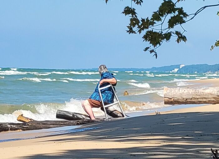 You Should've Seen The Stairs Involved In Just Getting Down To The Beach!