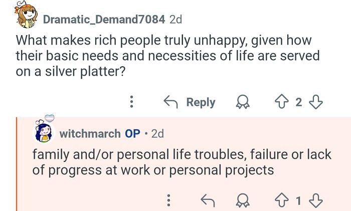 Screenshot of an online discussion where a personal assistant answers questions about working for billionaires.