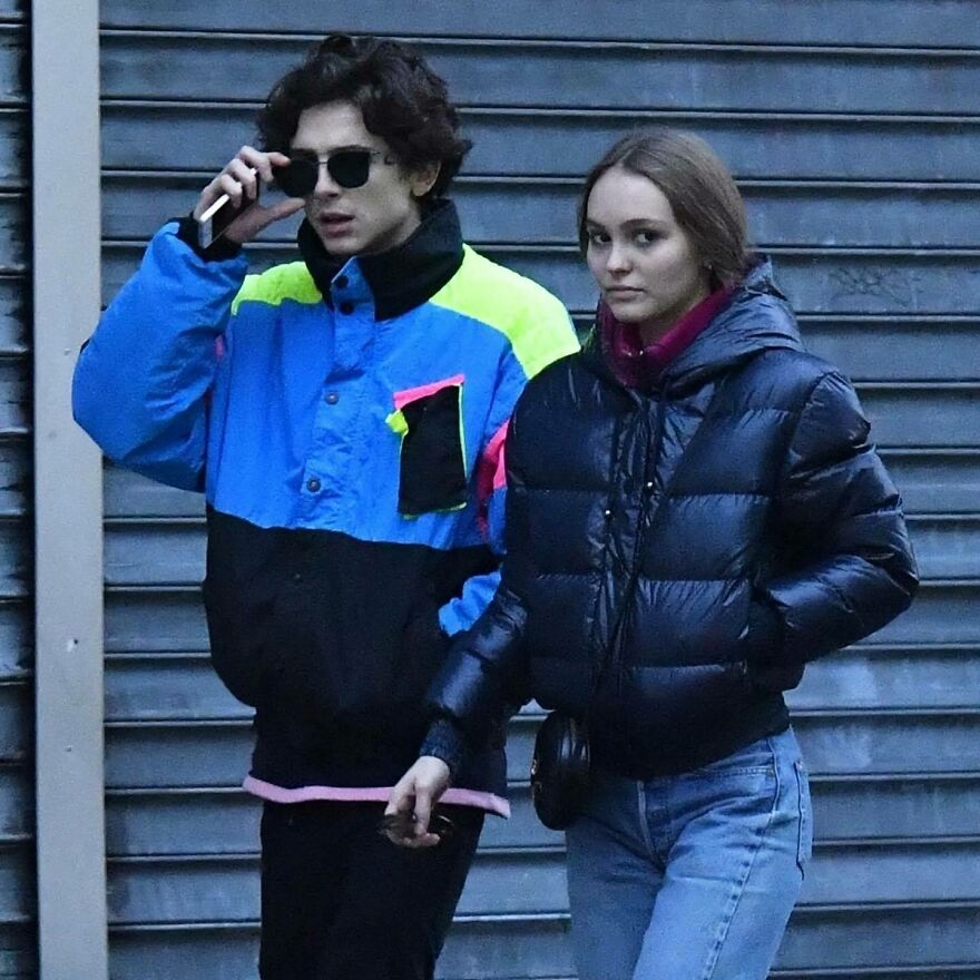 Timothée Chalamet and a Lily-Rose Depp in winter jackets walking outdoors, highlighting Timothée Chalamet relationships updates. Timothée Chalamet and a Lily-Rose Depp in winter jackets walking outdoors, highlighting Timothée Chalamet relationships updates.