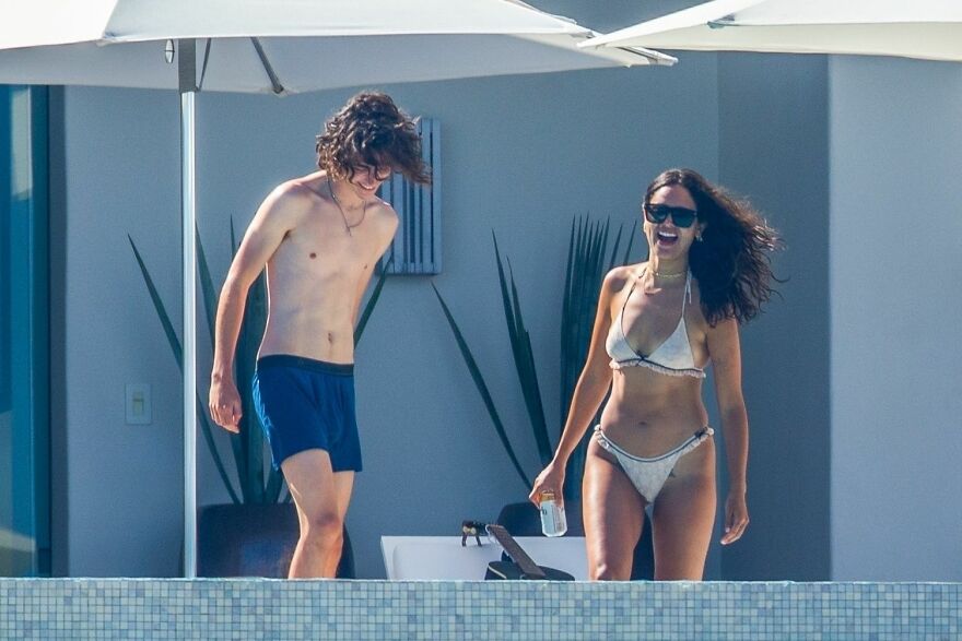 Timothée Chalamet and a Eiza González in swimwear enjoying poolside moments, highlighting Timothée Chalamet relationships updates. Timothée Chalamet and a Eiza González in swimwear enjoying poolside moments, highlighting Timothée Chalamet relationships updates.
