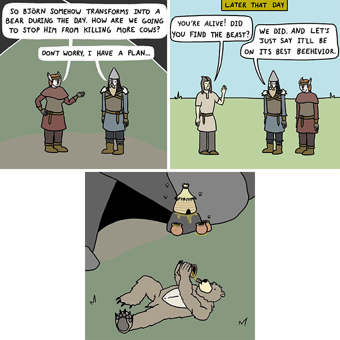 Cartoon Vikings use humor and memes to show that Middle Ages history can be hilarious and entertaining.