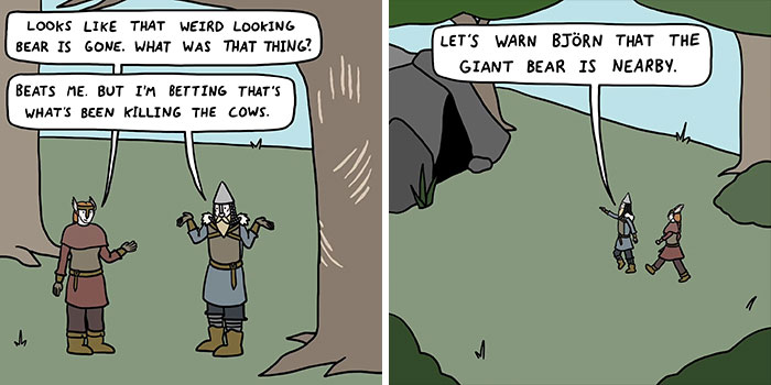 Viking cartoon using humor and memes to show that medieval history can be both educational and hilarious.