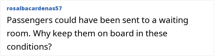 Comment on chaos on Paris flight showing concern for passengers trapped in dangerous heat conditions onboard.