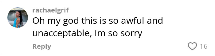 Social media user reacting with sympathy to story about 19-year-old who never had her period diagnosis.