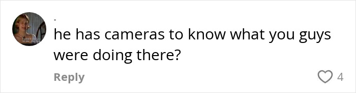 Comment on social media post questioning use of cameras to monitor people inside Airbnb invisible house charging influencer $10,000 for selfie.