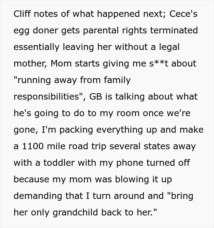 Text about a guy refusing to look after lazy, entitled disabled bro enabled by mommy, planning a long road trip.