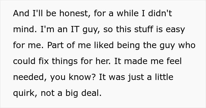 Text of a husband sharing his perspective on helping with baby care, reflecting common new mom struggles and judgment.