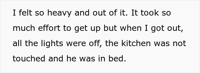 Alt text: Man ignoring passed out wife, stepping over her and going to bed, showing changed behavior and neglect.
