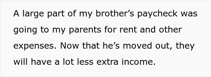 Text excerpt explaining a family financial situation impacting the mom retirement plan due to reduced extra income.