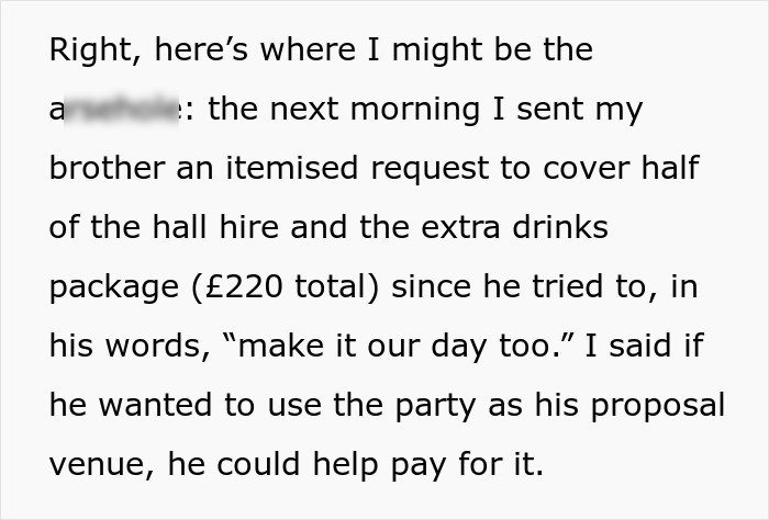 Woman firmly shuts down brother&rsquo;s proposal at her baby shower, insisting on setting clear boundaries during the event.