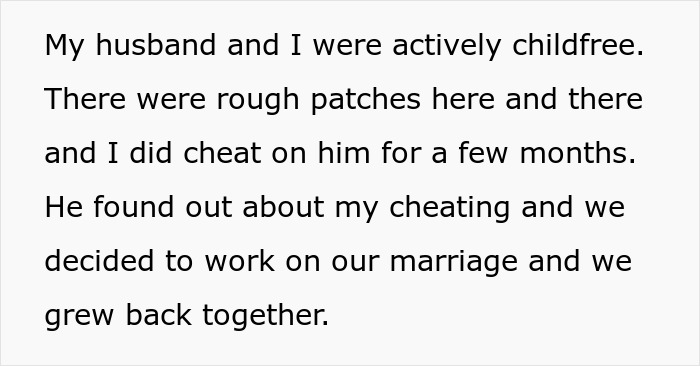 Text excerpt discussing a husband coercing his wife into pregnancy as punishment for cheating in their marriage.